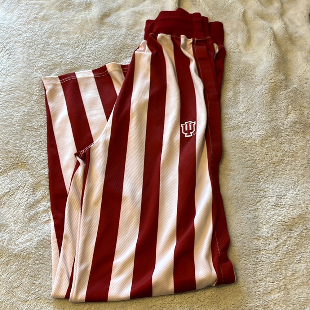 IU Indiana University snap red stripe pants